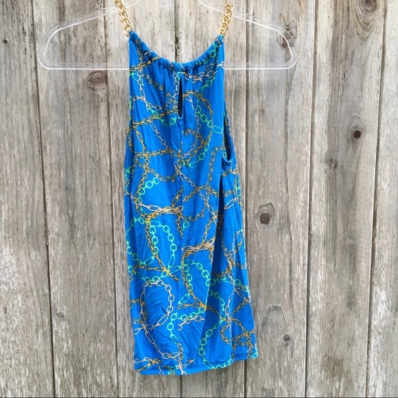 New York & Company Scarf Print Sleeveless Blouse XS - Picture 4 of 6